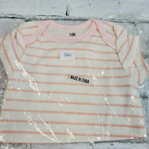 3M Girls Bodysuit Set, 6 pieces  Various 3m sizes. Baby Girls Basic Body Suits - Picture 3 of 8